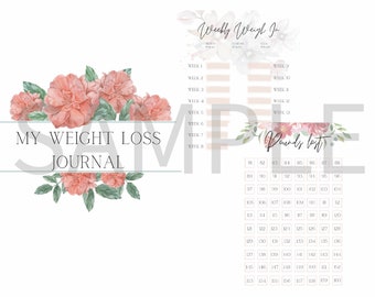 PRINTABLE (POUNDS) Weight Loss Tracker 2022