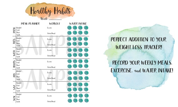 PRINTABLE Habit Tracker | Etsy
