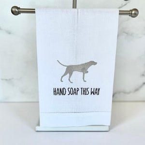 Pointer dog guest towel | hostess gift | dog owner gift
