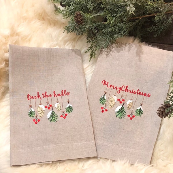 Farmhouse Christmas guest towel, stocking stuffer