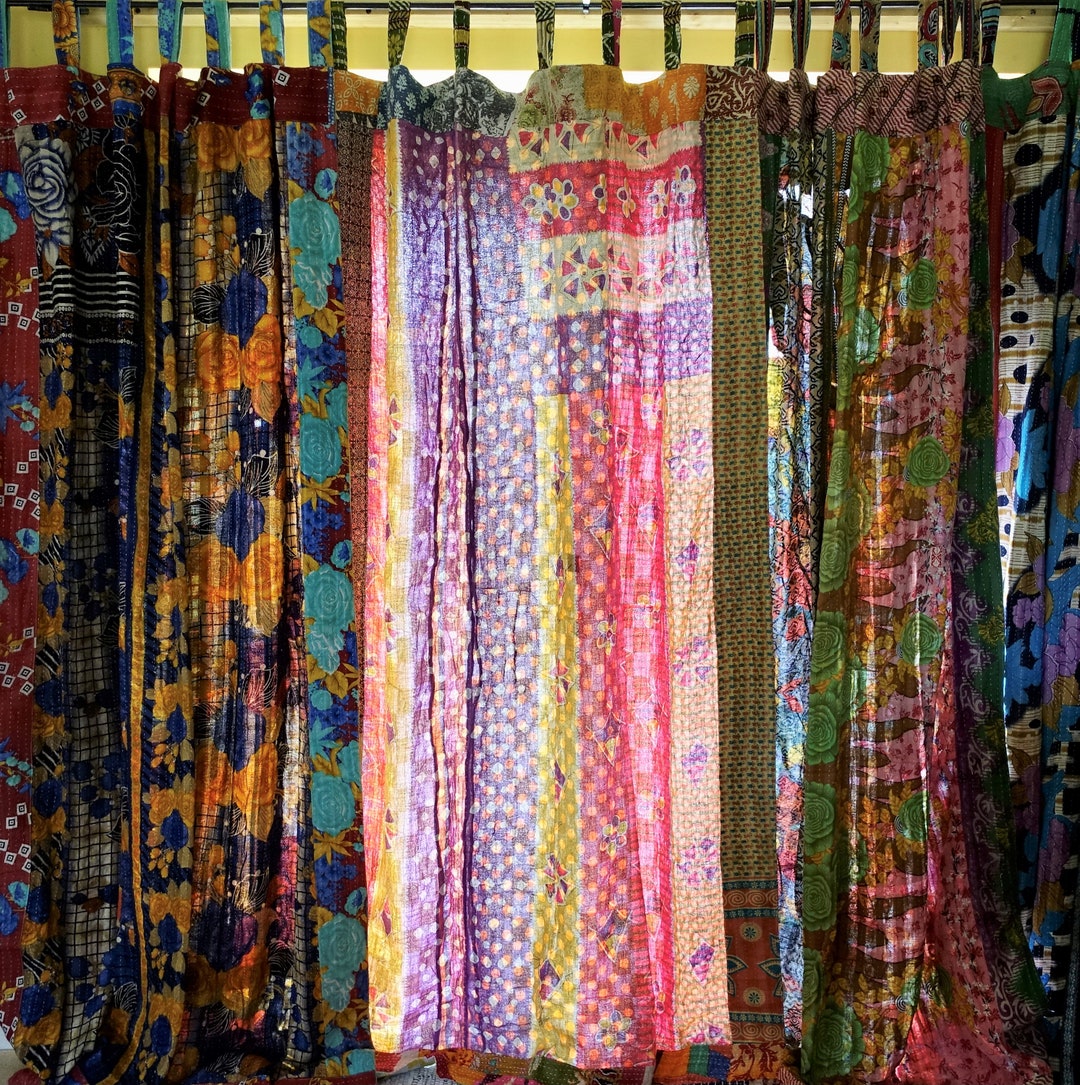 vintage-kantha-curtains-85-upcycled-cotton-recycled-etsy