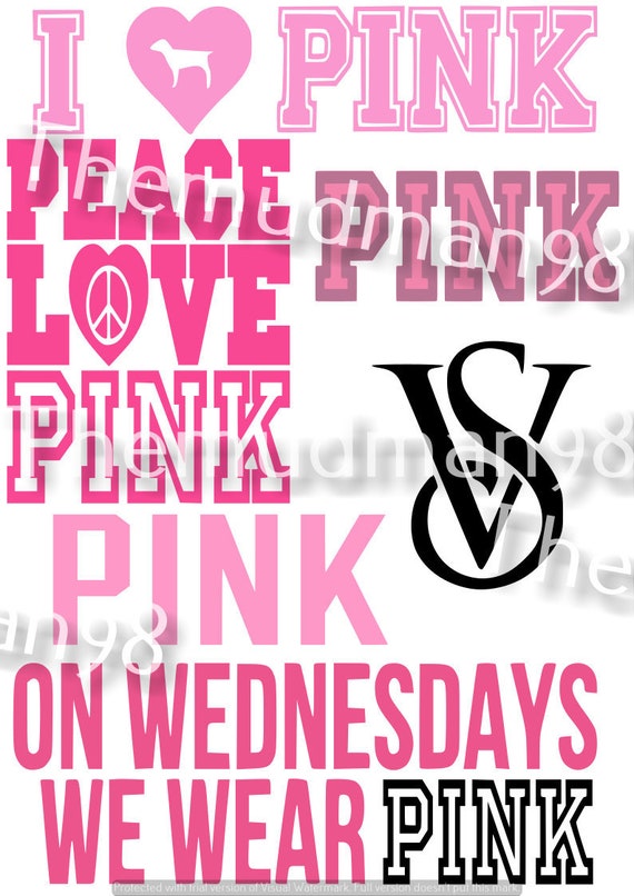 Love Pink Svg Bundle Clip Art Vs Svg Digital File Etsy