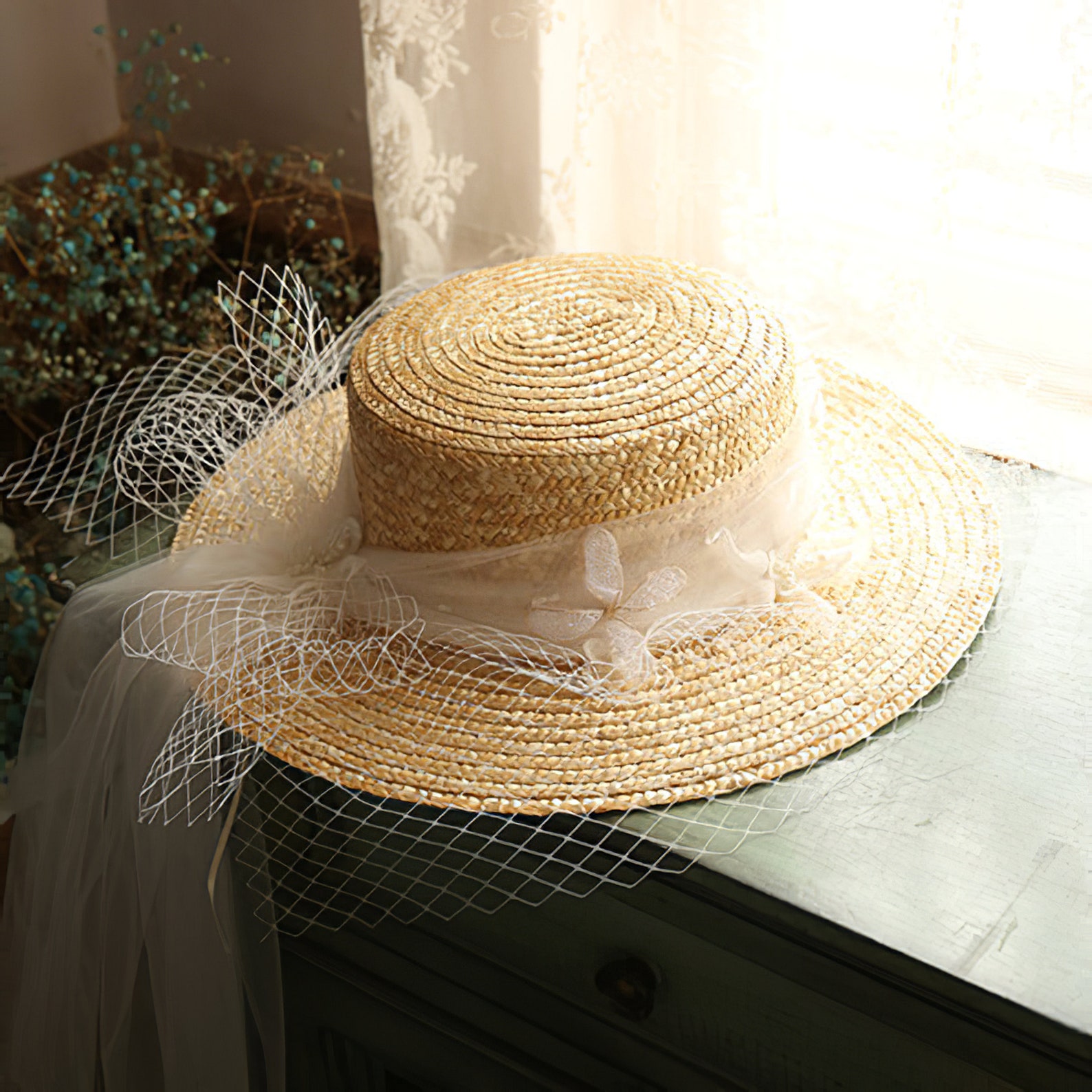 Wedding Bride Decorative Hat/Seaside Vacation | Etsy