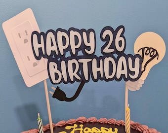 Electrician Cake Topper, Electrician Birthday, Tradesmen Cake Topper, Tradesmen Birthday, 3D cake topper, Custom Cake Topper,p