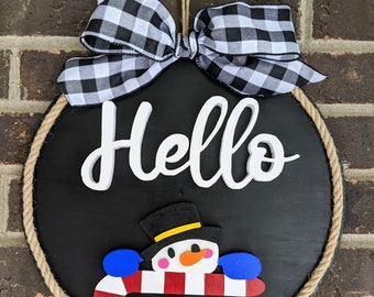 DIY Hello Door Sign Kit, Entryway Sign, Welcome Sign, Interchangeable Entry Sign, Spring Sign, Summer Sign, Fall Sign, Winter Sign