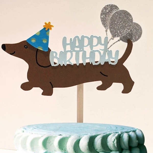 Dachshund Smash Cake Topper