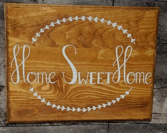Home Sweet Home | House Warming Gift | New Home | Wood Sign