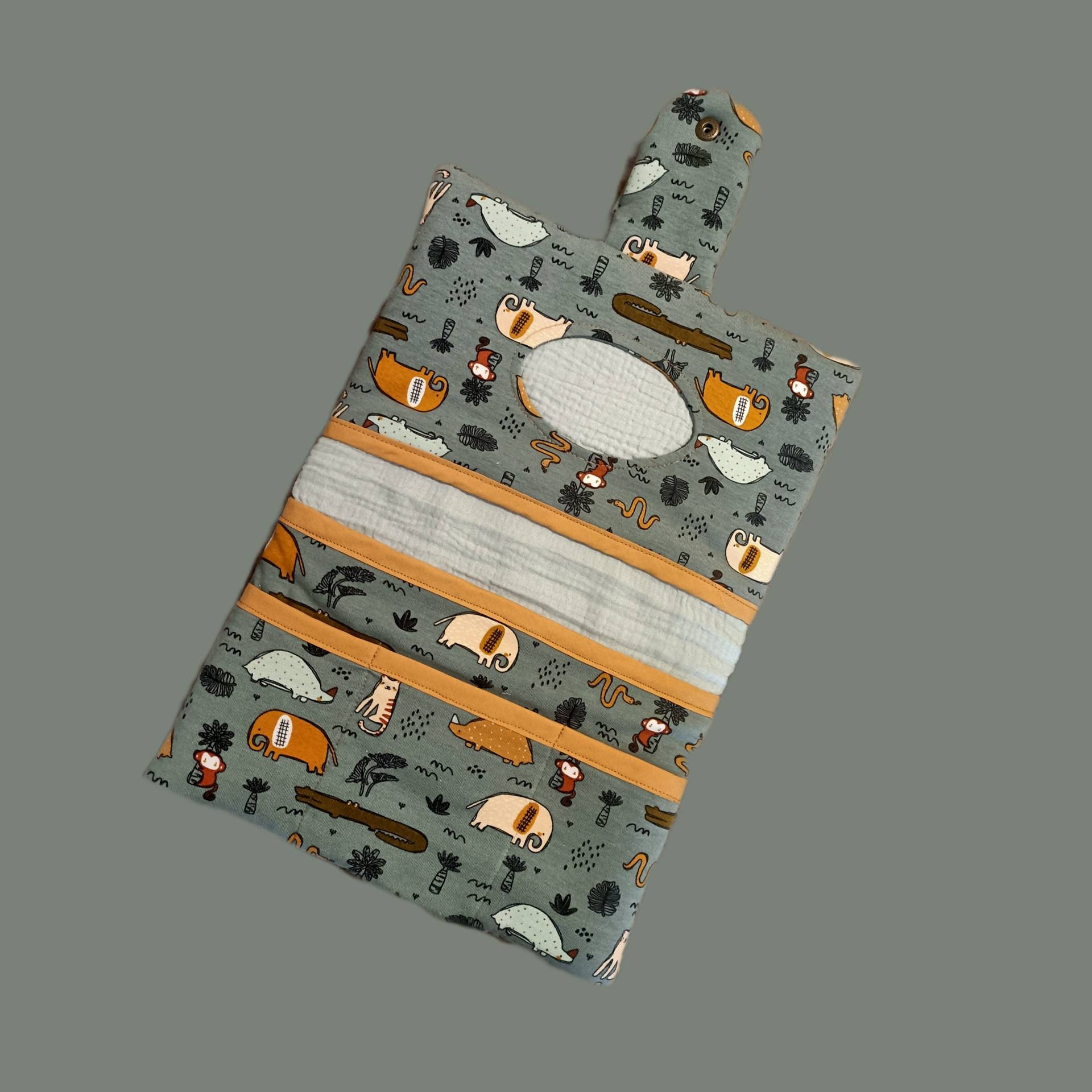 Pochette à Lingettes et Couches Thème Animaux Jungle Savane