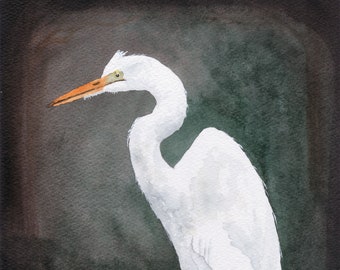 Great Egret Portrait, Giclee Prints