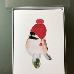 Little Chickadee In His Winter Hat Notecards, boxed set of 10 cards and envelopes