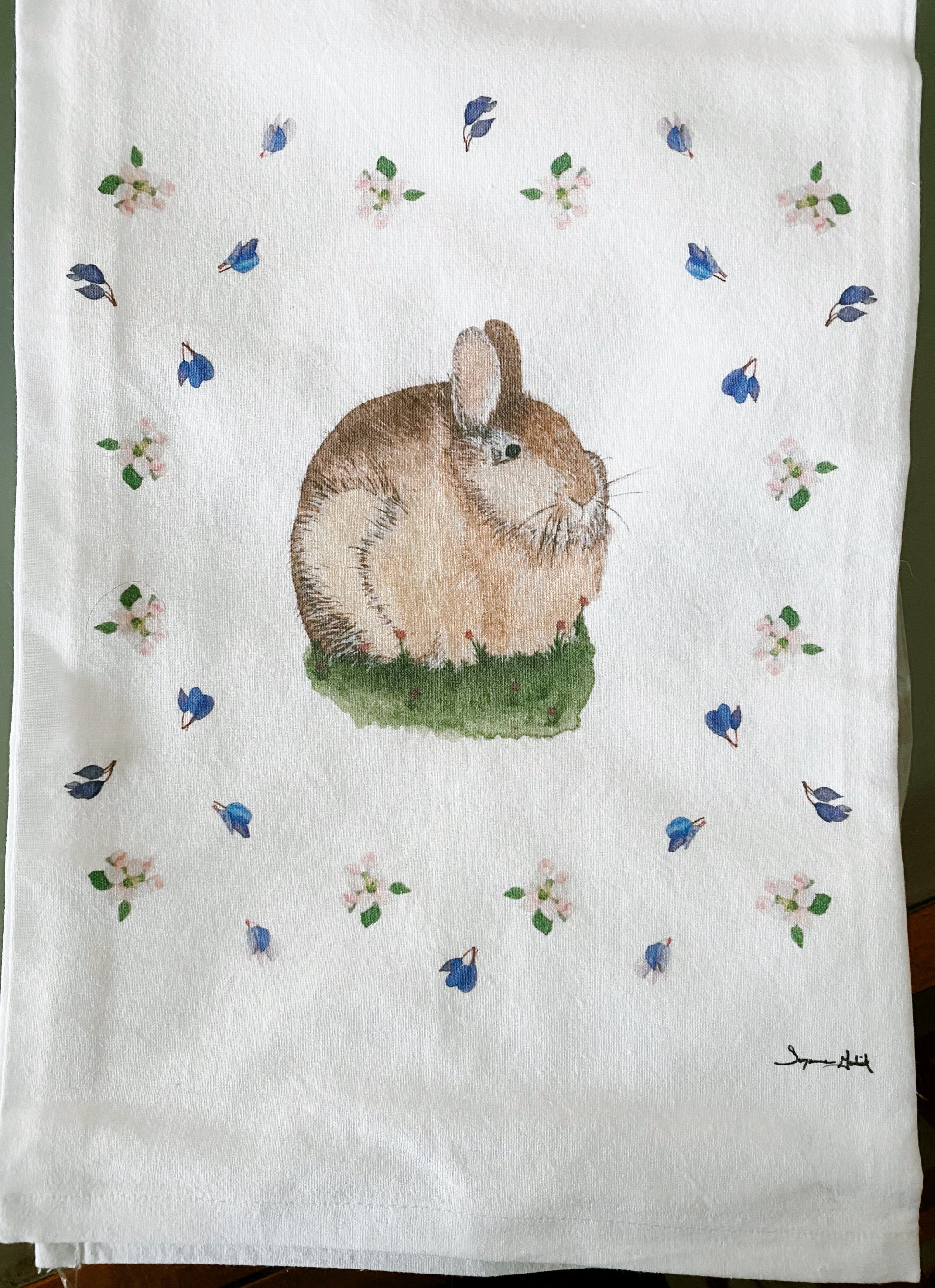 Lot De 2 Torchons De Cuisine De Pâques Avec Motif Lapin Et