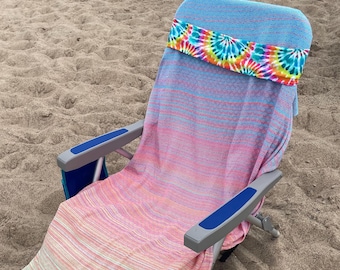 Beach Lounge Chair Holder, Pool Seat Band, Secure Towel, Packable Lightweight Fabric