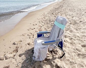 Lounge Chair Towel Holder for Cruising and All Inclusive Resorts | Mint | Handmade in USA