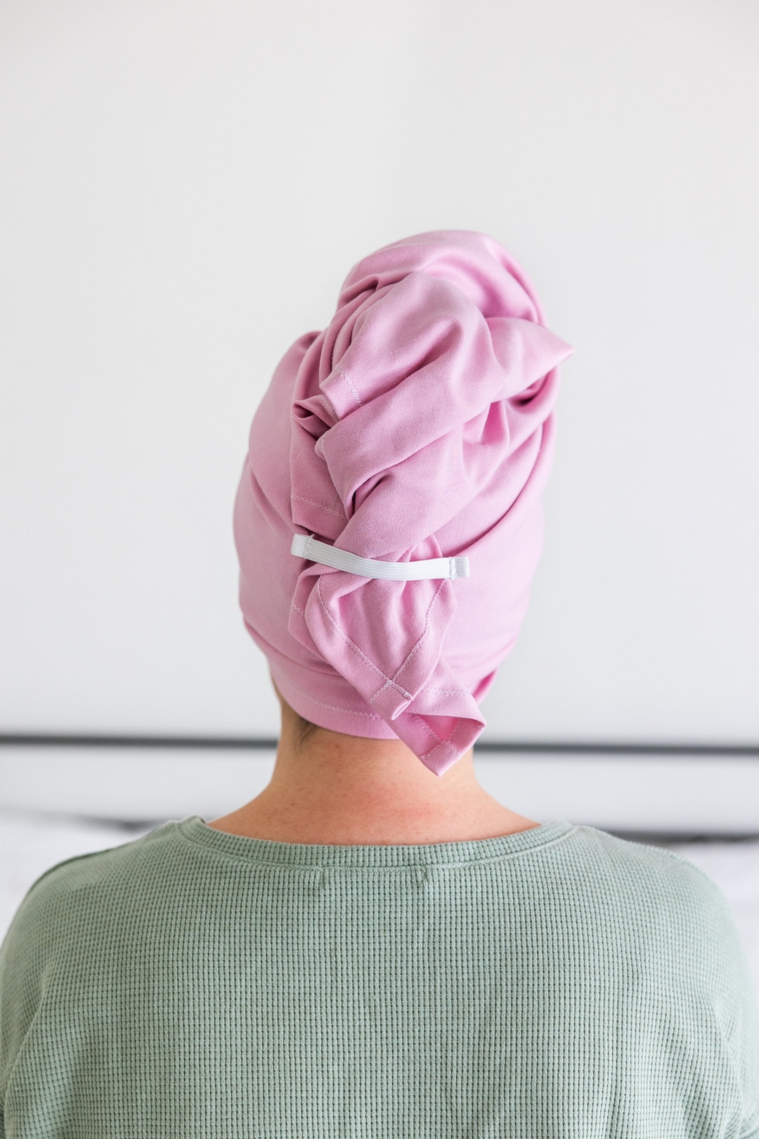 Plooping Hair Plopping Towel With Elastic Loop, Lightweight Cotton Blend Fabric ...