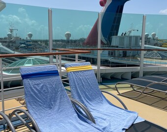 Royal Blue Lounge Chair Towel Holder, Pool Chair Towel Holder, Secure your Towel and Reserve your Beach Chair