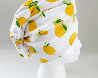 T-shirt Hair Towel for Healthy Curly Hair / 1 or 2 Layers / Gentle Hair Towel Turban for Curly Hair Repair and Styling Curls, lemon