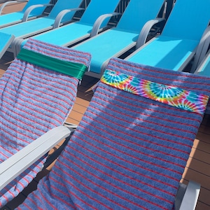 Lounge Chair Towel Holder, Pool Chair Towel Holder, towel clips, towel band, Secure your Towel and Reserve your Beach Chair