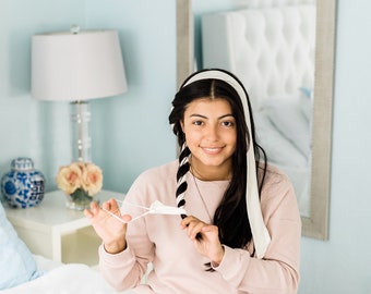 Ruban à friser sans chaleur, boucle sans chaleur, mise en évidence pendant la nuit, 3 manières de porter, confortable pour dormir, fait main aux États-Unis, boucles