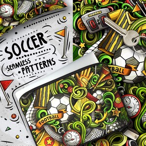Soccer Digital Paper Pack, Football Seamless Patterns, Scrapbook Paper ...
