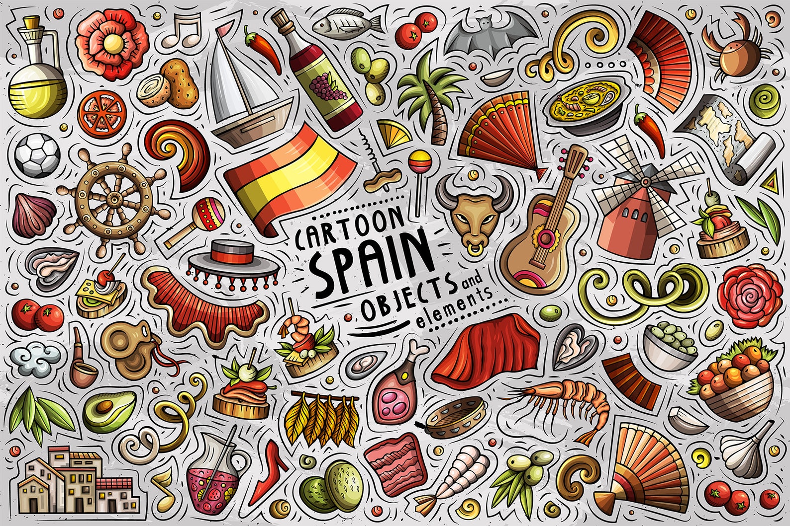 Barcelona Clipart Sticker Clipart Spain Clipart Cute Etsy | The Best ...