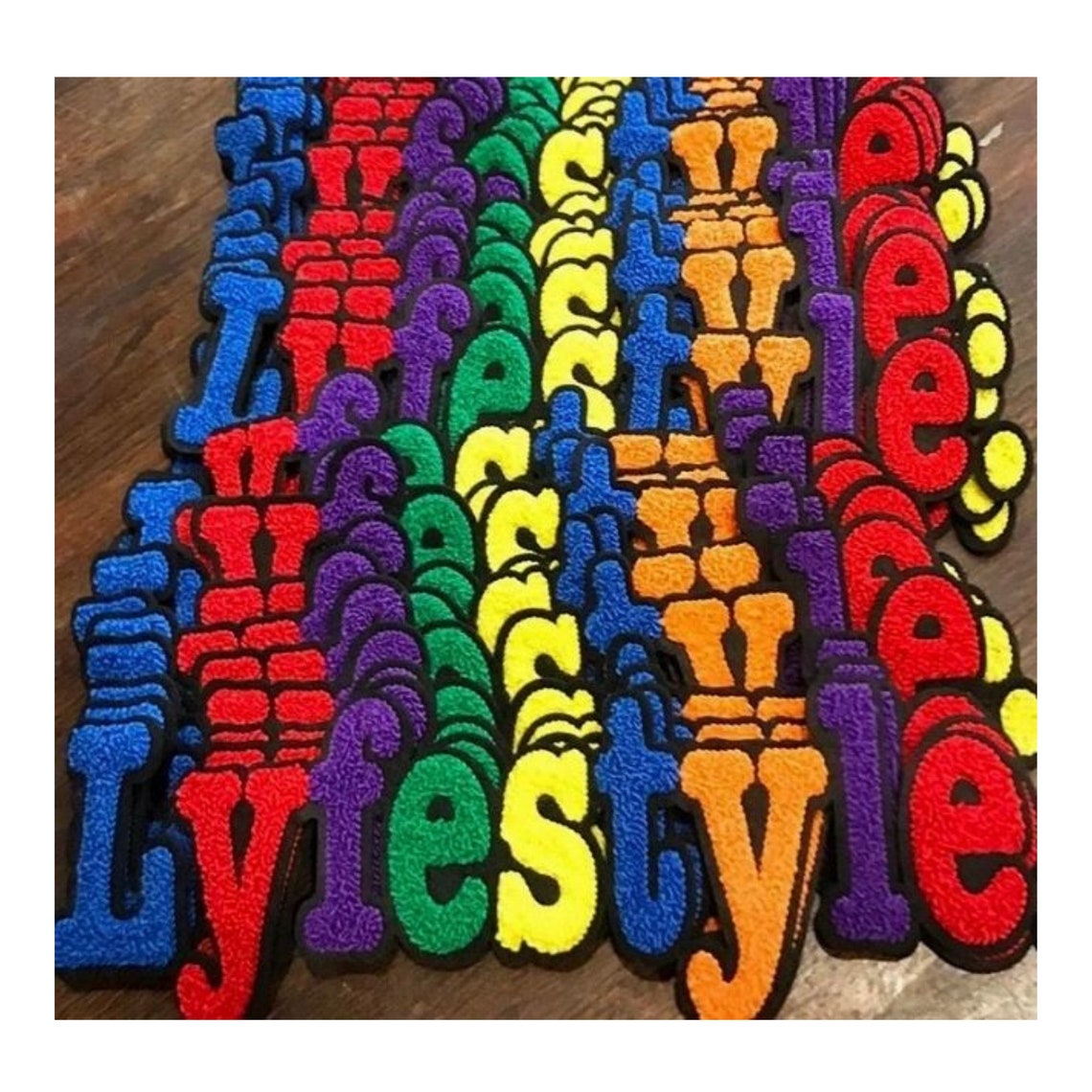 Chenille Letter PatchesColorful Chenille Patches Varsity Etsy