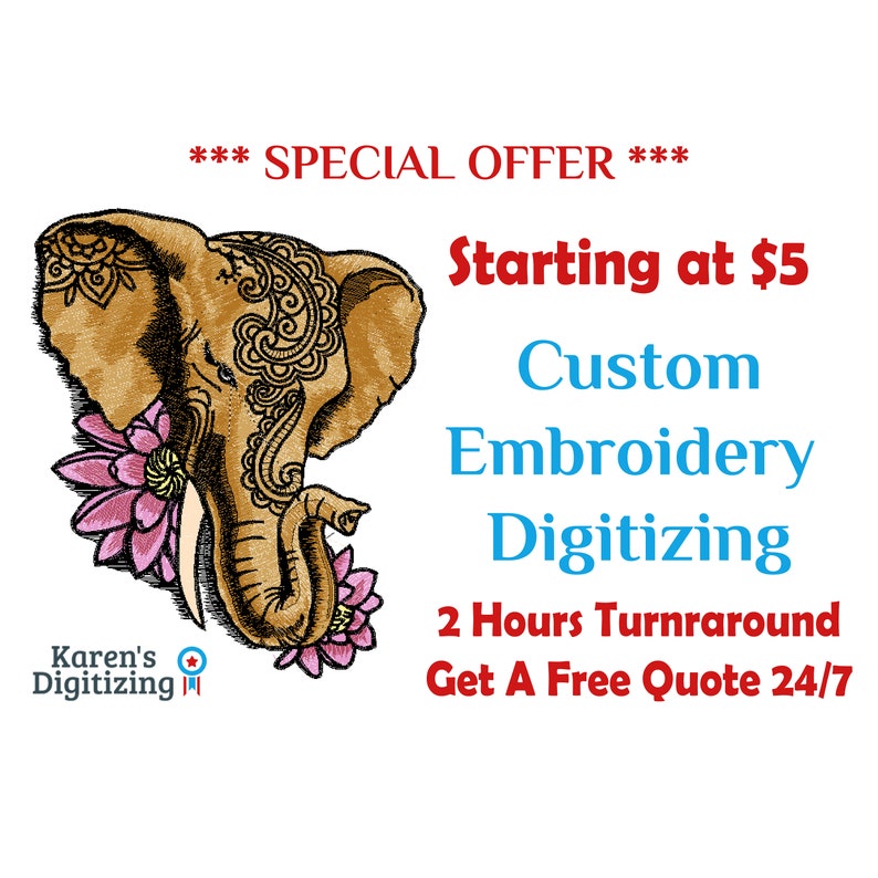 Custom Embroidery Digitizing Logo Digitizing Embroidery Etsy