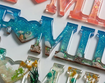 Resin family sign, resin home decoration, letter decoration home, home resin decor, home sign decor,  family sign, home hanging decor gift