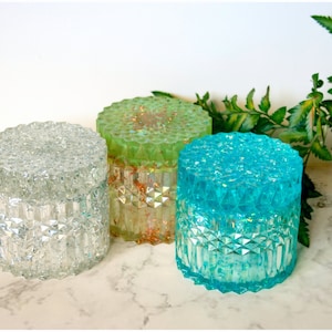 Scatola portagioie in resina fatta a mano, scatola portagioie in resina, portaoggetti in resina, scatola decorativa in resina, idea regalo per contenitore.