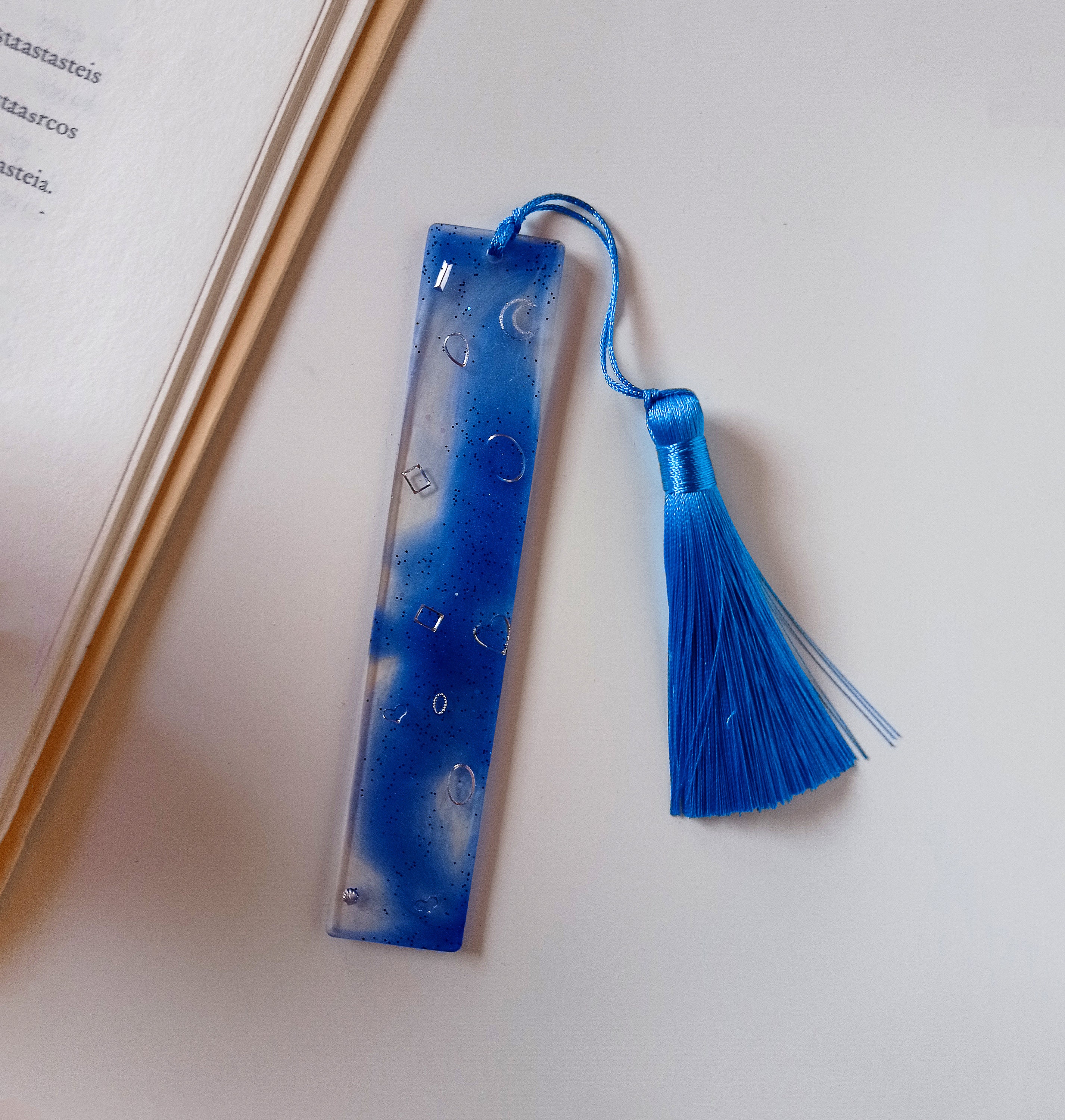 WarmHut 2 marcadores elásticos hechos a mano con ágata de cristal,  marcapáginas para marcapáginas elásticas para regalo para amantes de los  libros