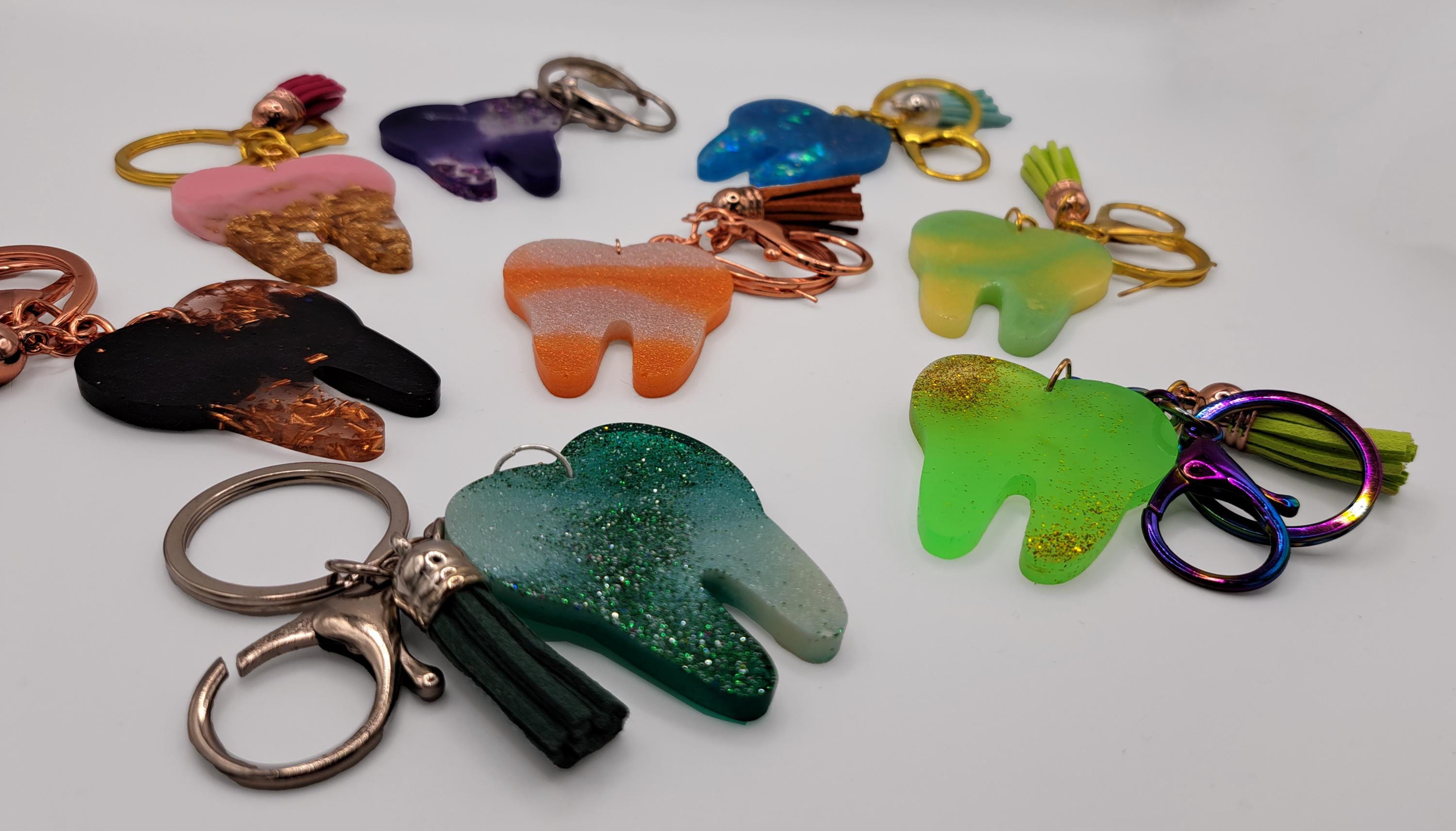 Portachiavi Dentista - Acciaio Inox - Regalo Per Igienisti, Studenti O Appassionati - Diametro 3 Cm - Foto 2