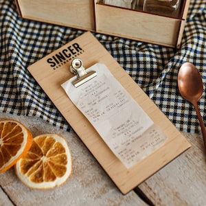 Présentoir chèque en bois porte-billets de restaurant personnalisé panneau d'affichage de restaurant de qualité supérieure couverture de dossier de menu lins de vin chèque presse-papiers présentoir
