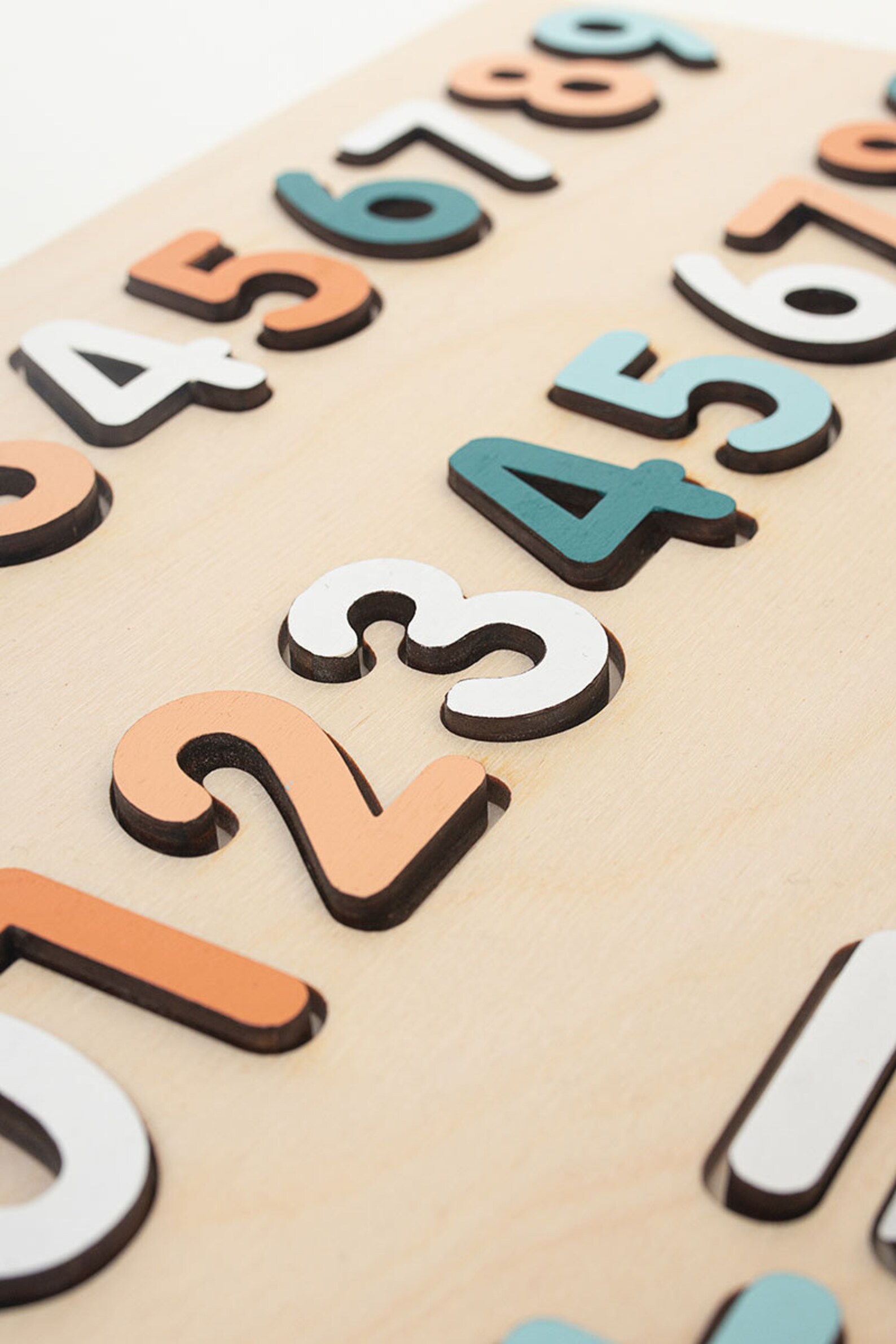 Numbers Sorter Montessori Sorting Game Wooden Toys Educational Etsy