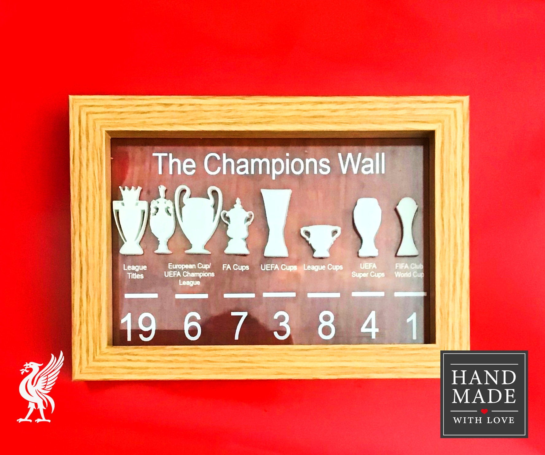 Liverpool FC Champions Wall Frame 3D Trophies Handmade Gift Etsy