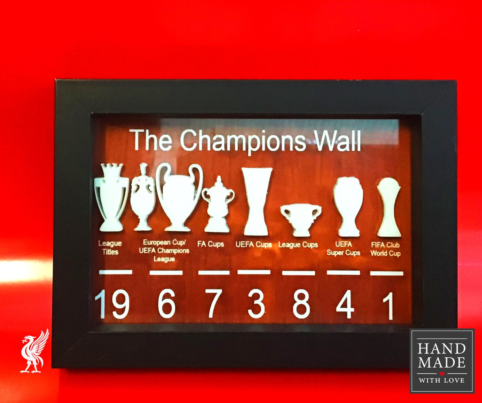 Liverpool FC Champions Wall Frame 3D Trophies Handmade Gift Etsy
