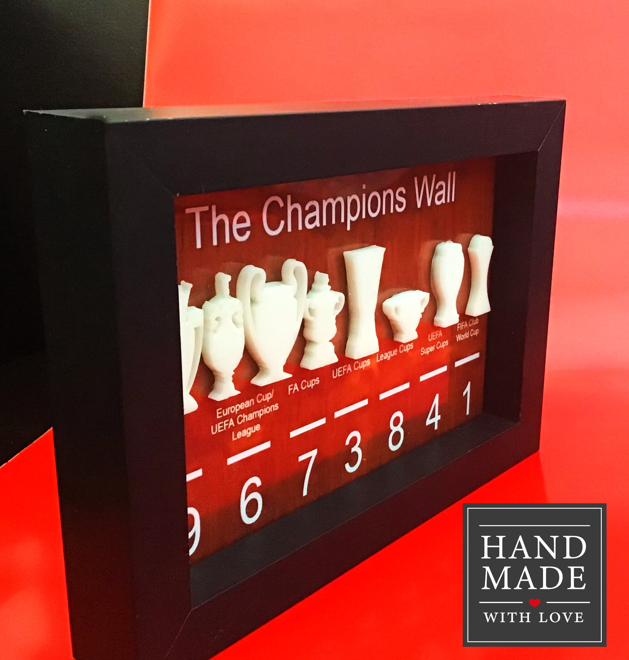 Liverpool FC Champions Wall Frame 3D Trophies Handmade Gift Etsy