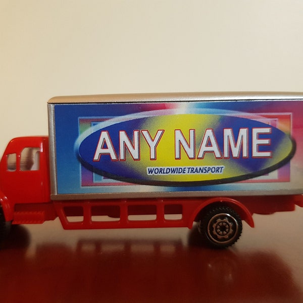 Personalisierter Name Spielzeug-LKW/Lastkraftwagen – jeder Name. Kinderspielzeug. Geburtstagsgeschenk / Geschenk. Weihnachtsgeschenk. Weihnachtsgeschenk. Vatertag