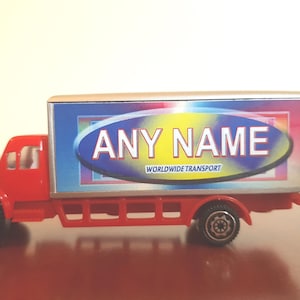 Personalised Name Toy Truck/Lorry - Any name. Children's Toy .  Birthday gift / Present . Christmas gift . Christmas Present. Fathers Day