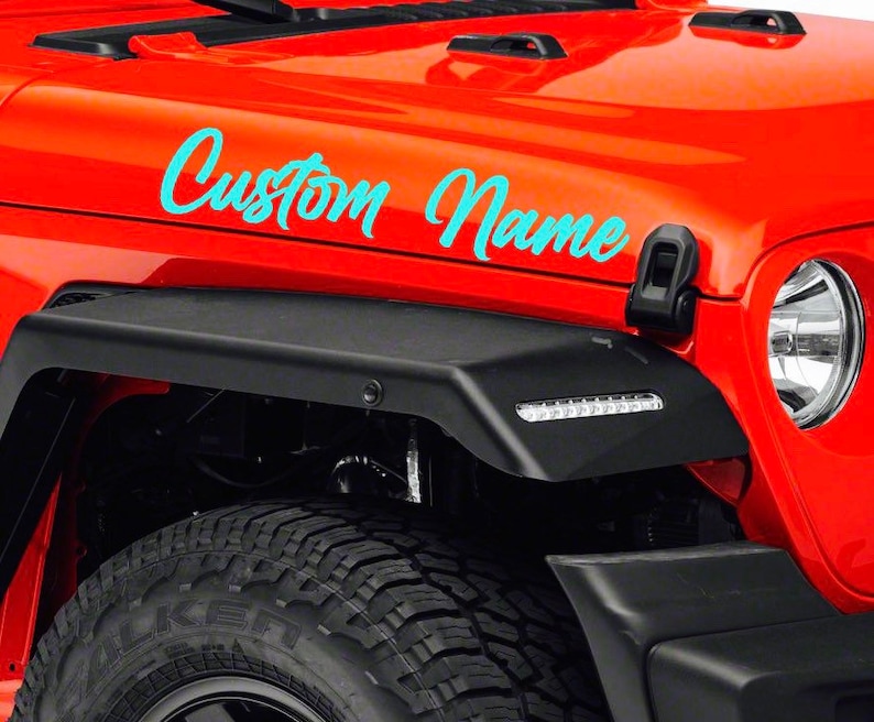 CUSTOM Jeep Name decals Set of 2 Etsy