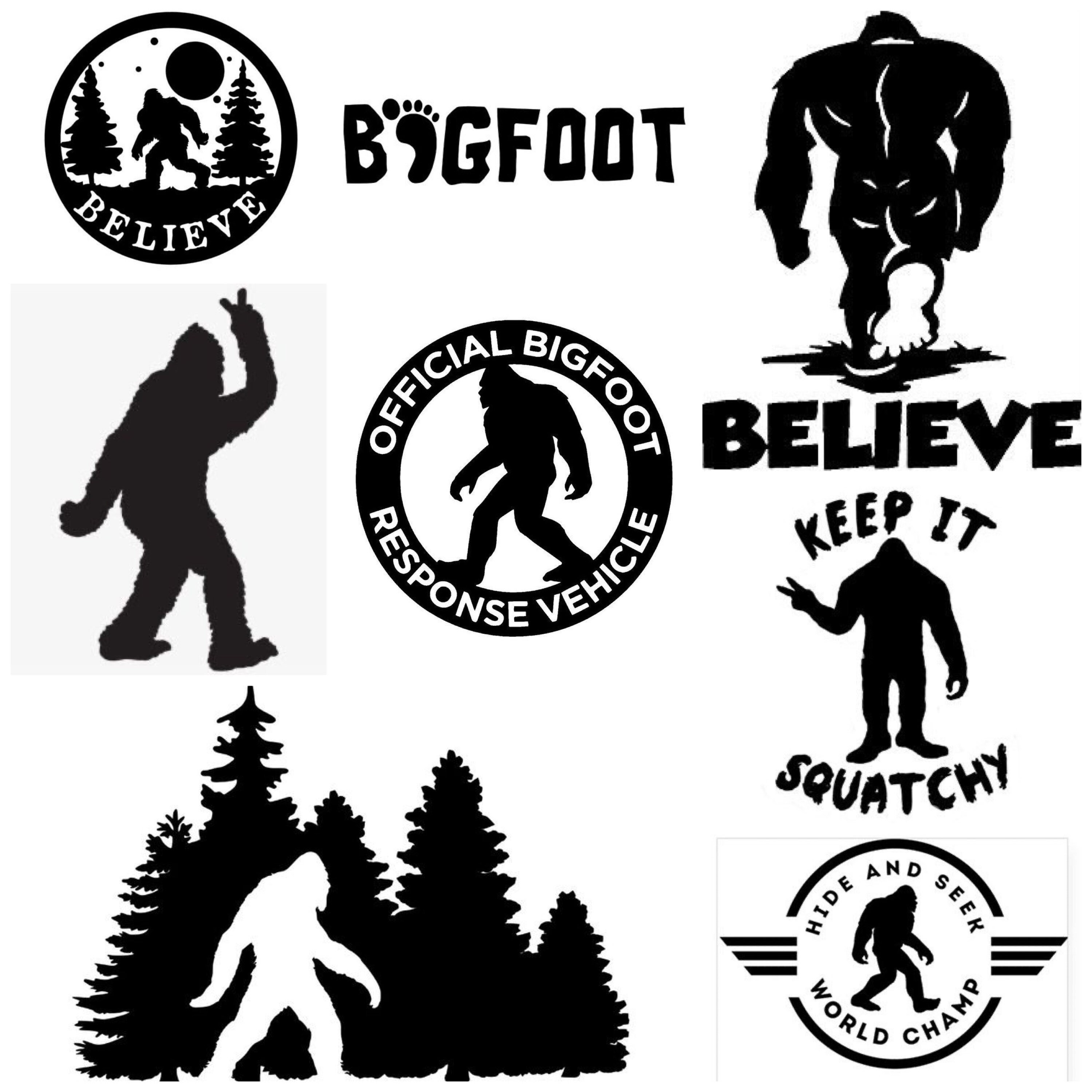 Bigfoot/Sasquatch Themed Decals Etsy
