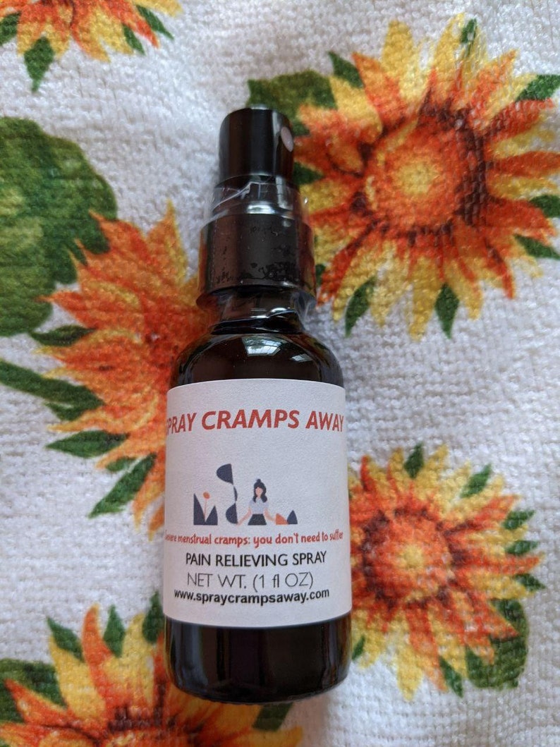 Spray Cramps Away Period Cramp Pain Relief Spray Severe Etsy