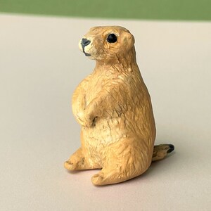 Prairie Dog Figurine Polymer Clay Prairie Dog Painted Animal
