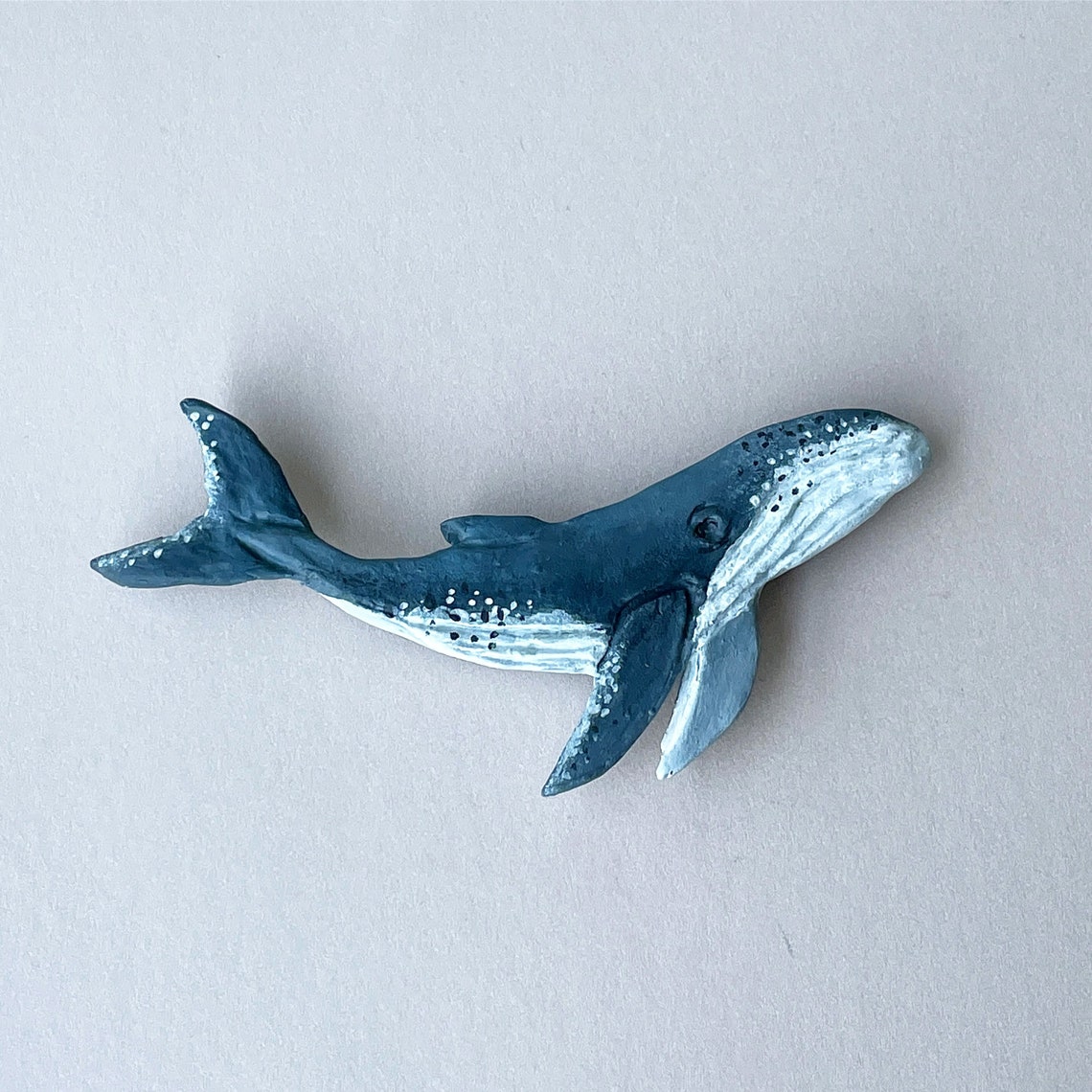 Humpback whale / blue whale / polymer clay whale Etsy