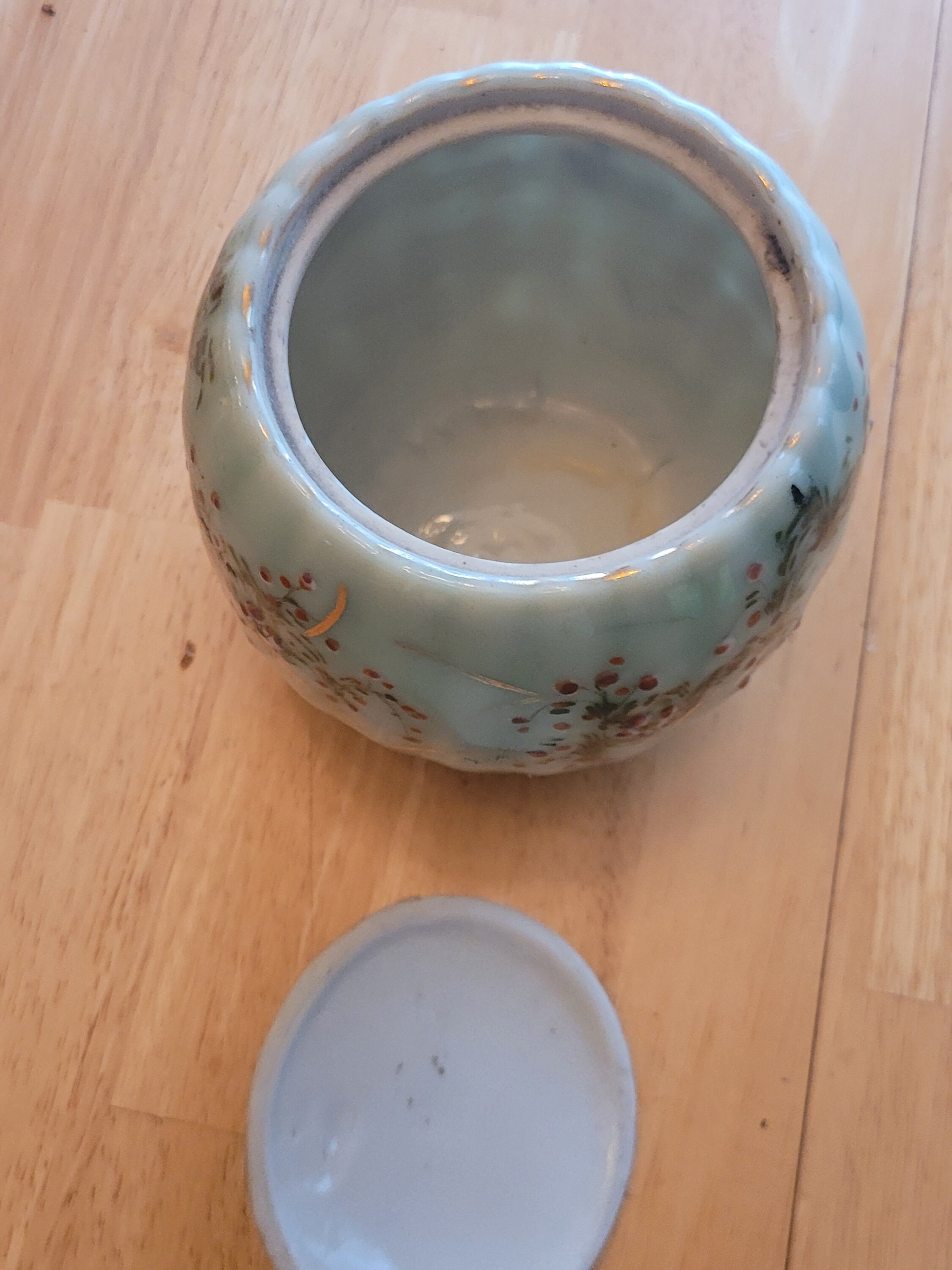 Vintage Chinese ginger pot with Lid Etsy