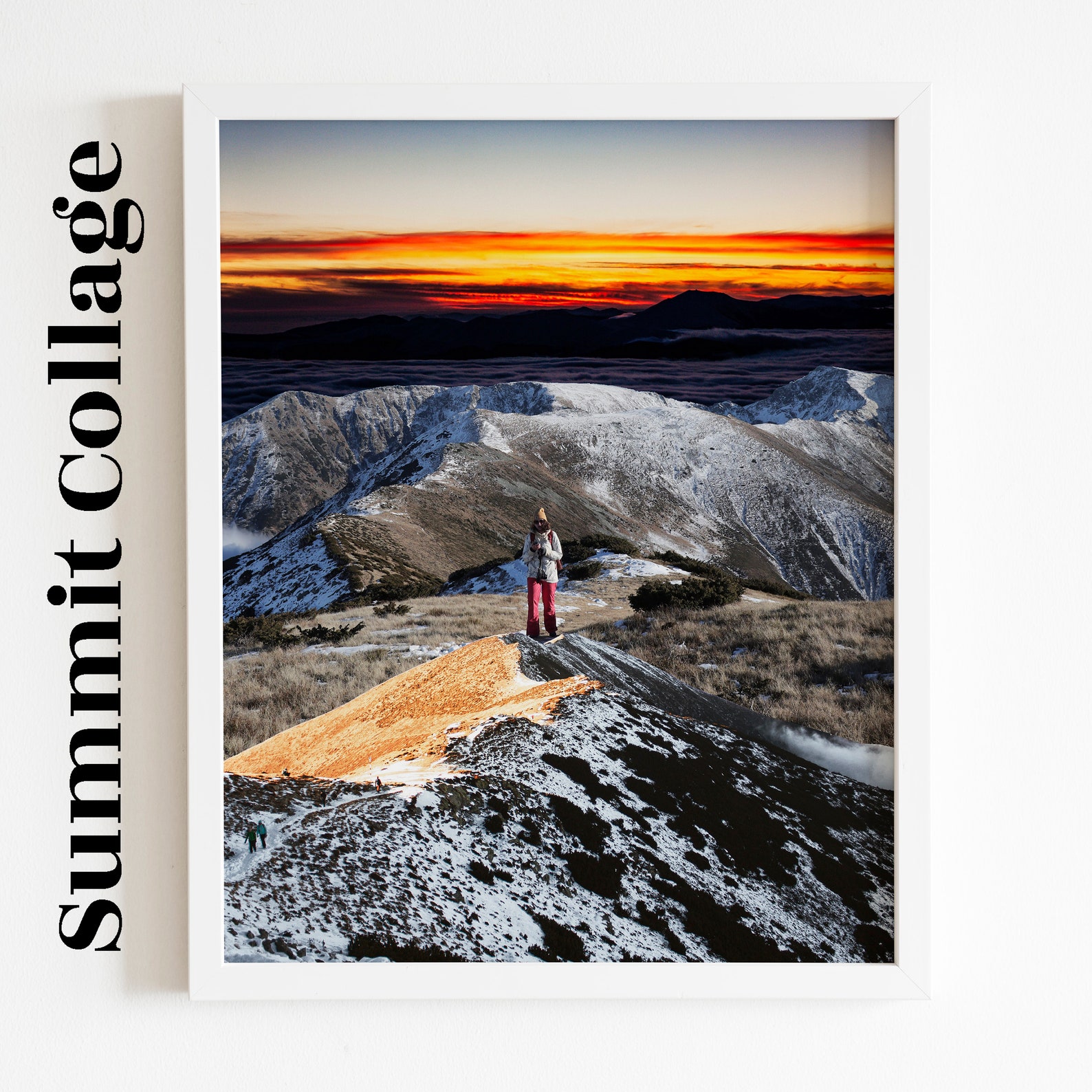 Surreal collage Mountains digital Nature Wall Art Mountain Etsy