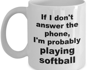 Softball Funny Mug Coffee Cup Idea for Softball Player Coach