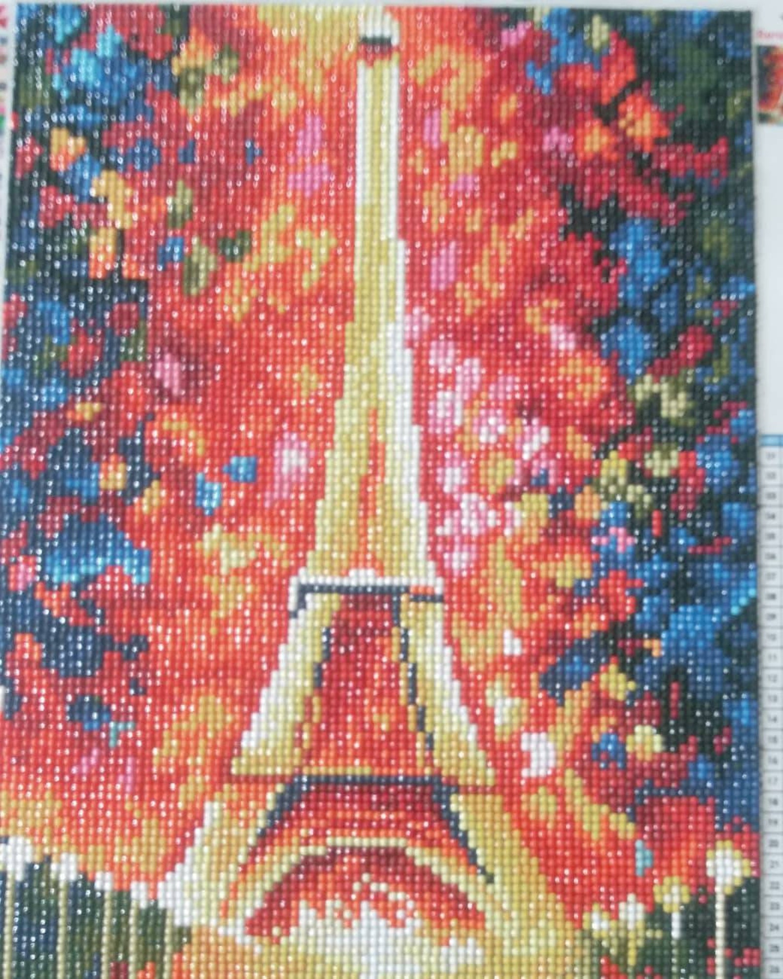 Eiffel Tower Completed Diamond Painting Diamond Art Mosaic | Etsy