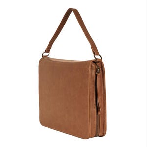 Leather Bible Covers for Women by Bekah Rose | Faux Leather Purse Style Case w/Removable Handle (Urban, Medium Bibles)