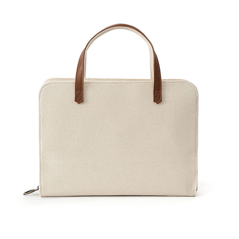 Canvas Bible Cover with Leather Accents by Bekah Rose | Zippered Purse Style image 3