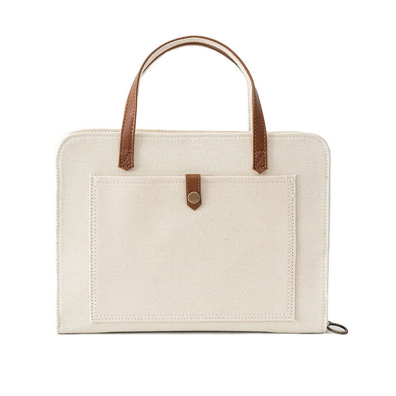 Canvas Bible Cover with Leather Accents by Bekah Rose | Zippered Purse Style image 2