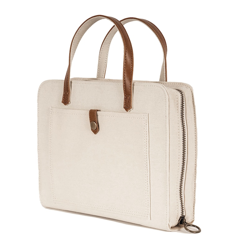 Canvas Bible Cover with Leather Accents by Bekah Rose | Zippered Purse Style image 1